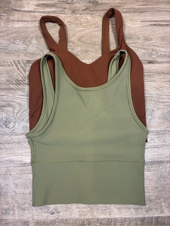 lululemon athletica Tops - Lululemon 2 Cropped Ribbed Tank Tops Power Pivot Align